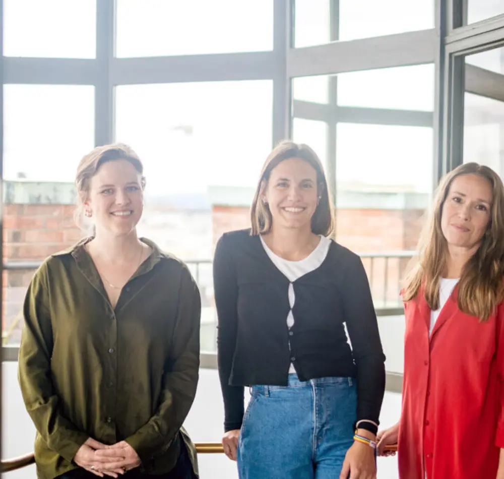 Hovedteamet fra Rodeo Arkitekter, fra venstre Ingrid Roaldsø, Ragnhild Foss og Kristin Knutsen Braut. Foto: Ruben Ratkusic
